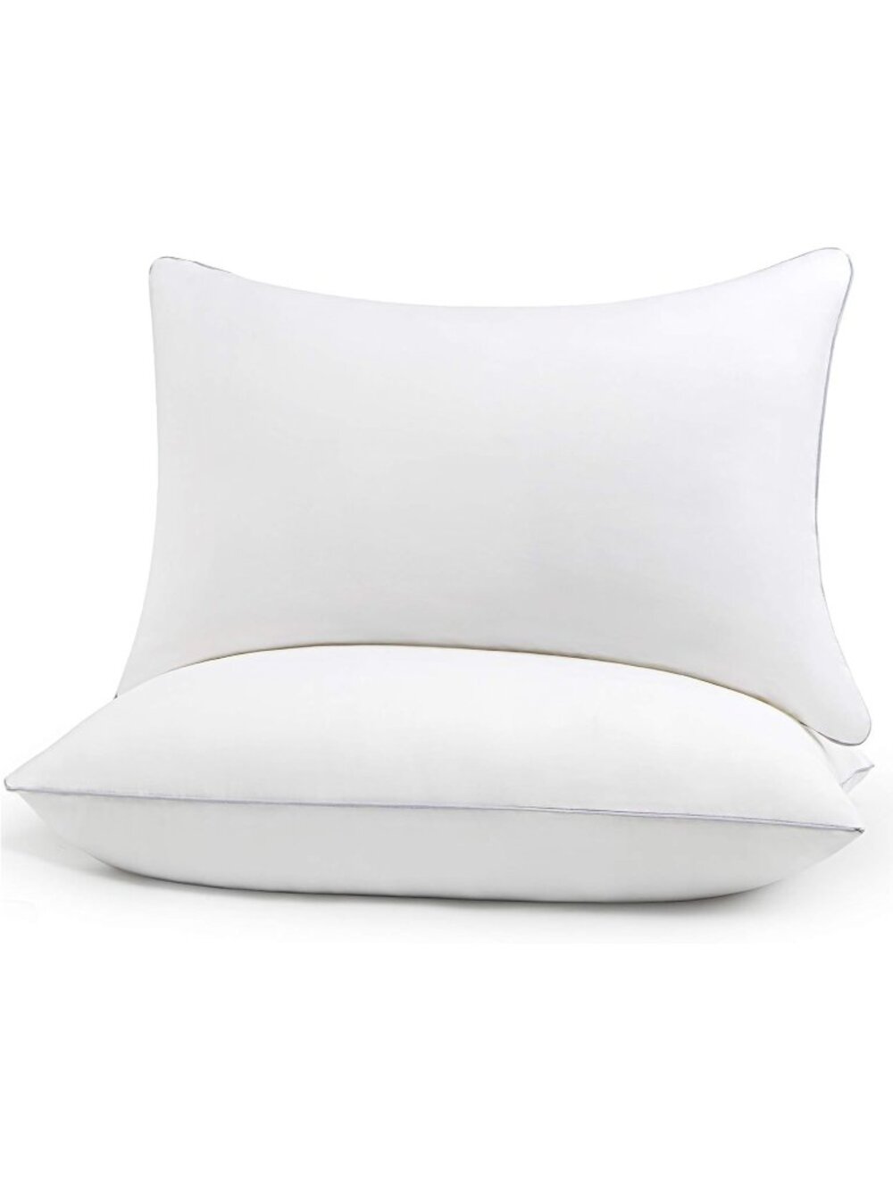〽️Standard Size Cooling Bed Pillows 2 Pack Microfiber Cover Sleeping Pillow Set
